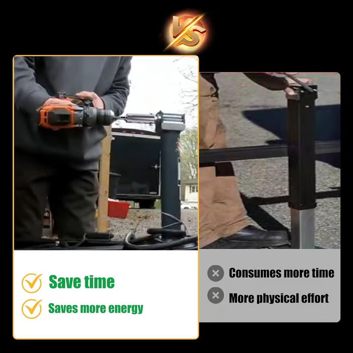 Trailer Jack Drill Adapter with Socket Bit Attachment