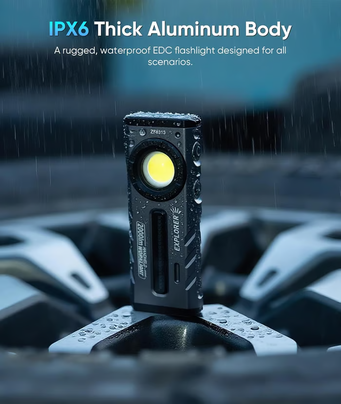 🔦✨️Rechargeable Flashlight, Magnetic EDC Flashlight Rechargeable