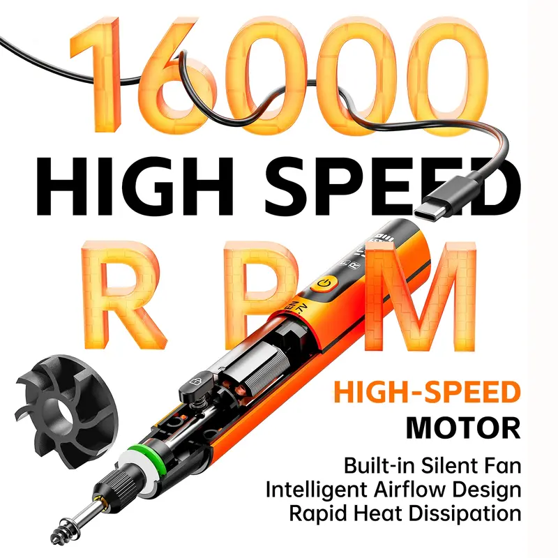 39pcs USB-Powered Electric Grinding & Polishing Tool Set rving - DIY Craft Polishing Rotary Tool Set
