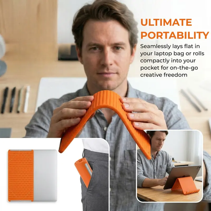 ✨️✨️Flexible Silicone Aluminum Phone Stand, Bendable Rollable Foldable Design