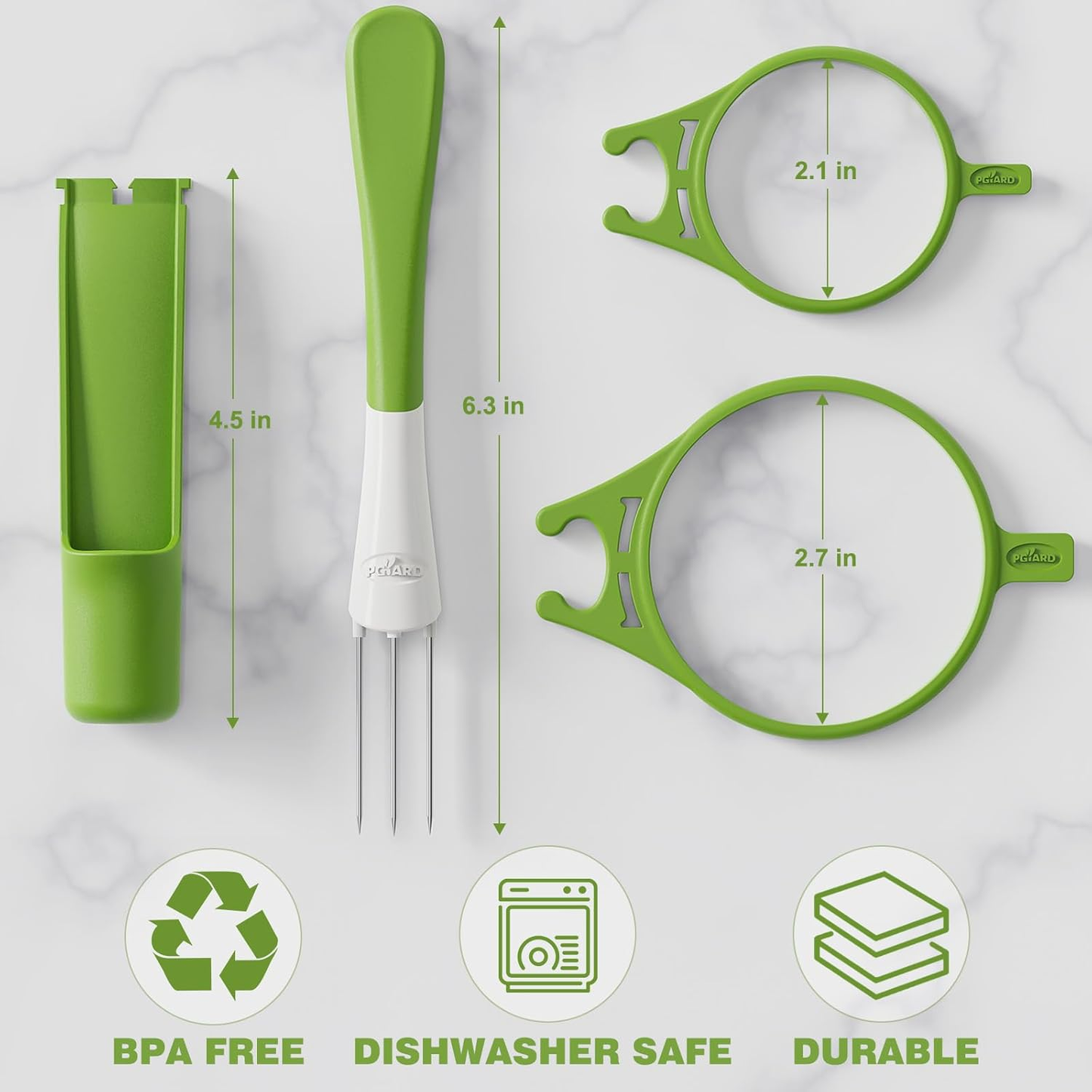 🔥2 Pack Pickle Fork Pickle Grabber Tool-Pickle Picker for the jar, Kitchen Gadgets Pickle Gifts Suitable for Olives Green