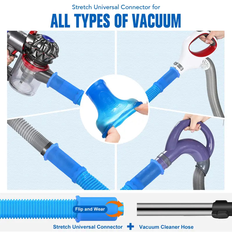 Dryer Vent Cleaner kit Dryer Vacuum Hose Attachment with Stretch Universal Connector