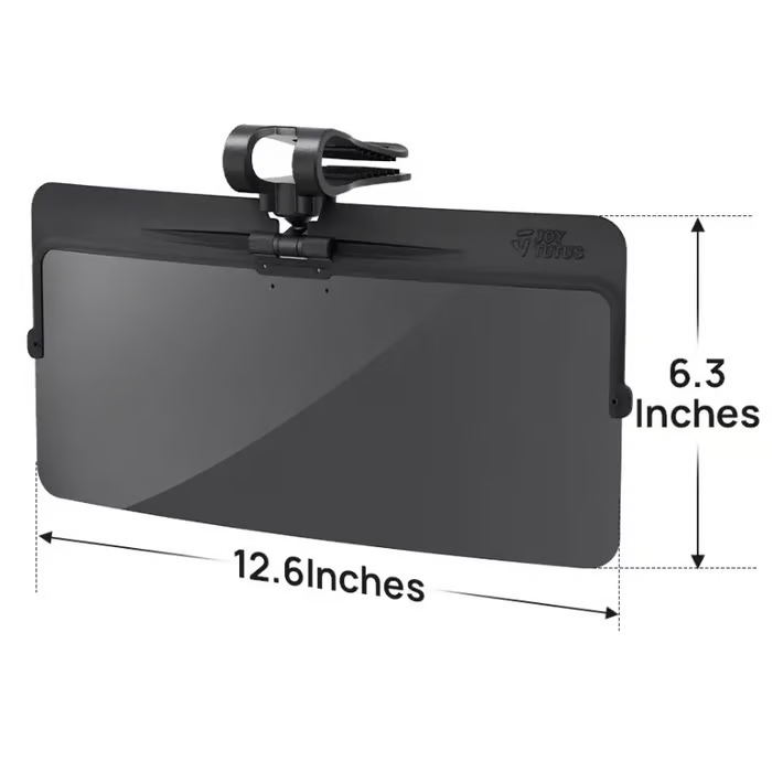 Universal Anti-Glare Polarized Car Sun Visor Extender with UV400 Protection 12.6 x 5 Lens Size Quick 5 Sec Install Safe Driving Windshield Shade