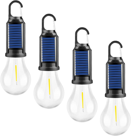 ✨️✨️2 PCS Solar Tent Camping Light Bulb Rechargeable Portable LED Camping Lantern3 Lighting Modes Tungsten Light Tent Lamp with Clip Hook