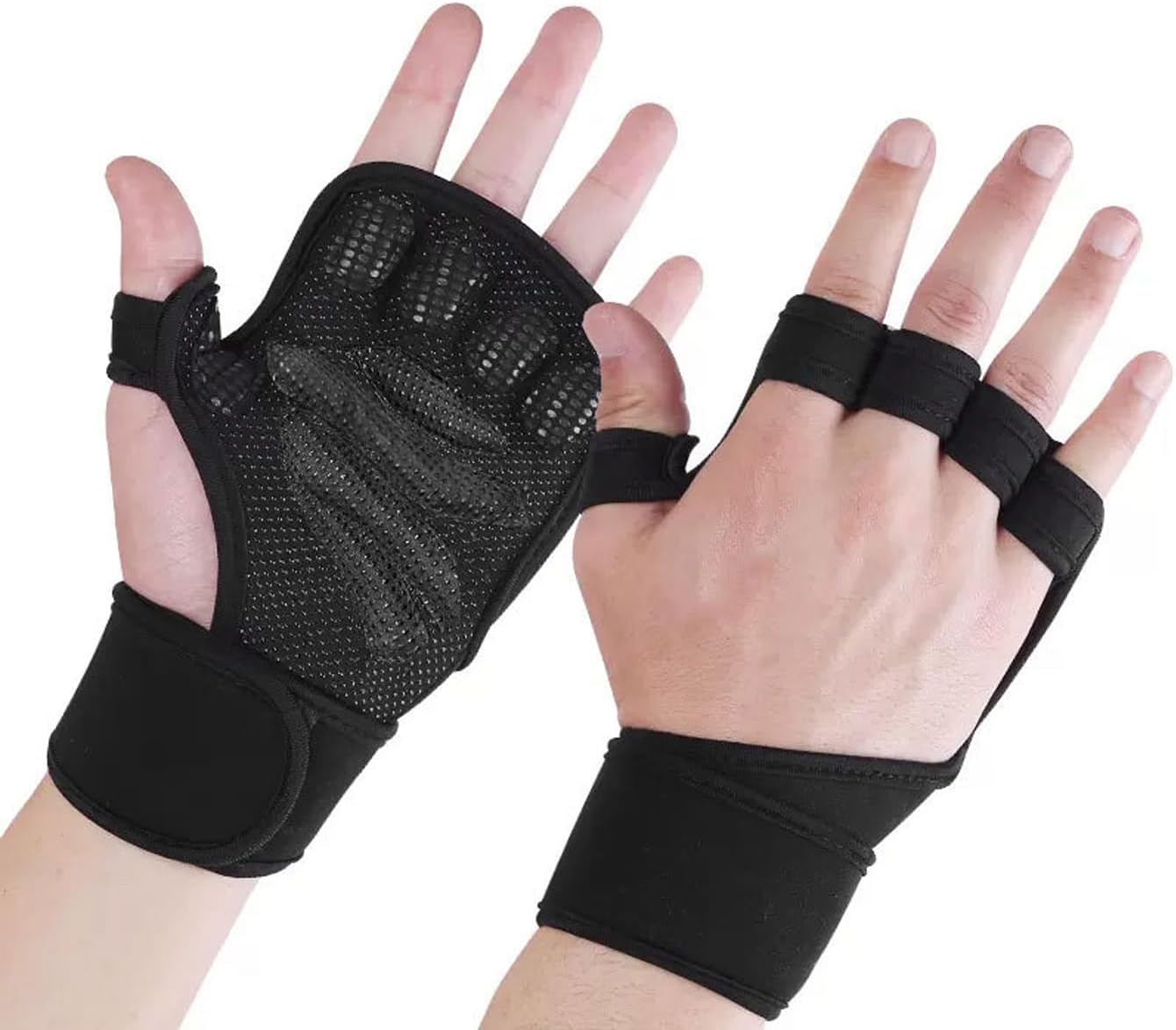 🏋🏻🧤Weight Lifting Gloves, Wrist Wraps Wrist Straps for Weightlifting, Lifting Wrist Wraps Gym Gloves