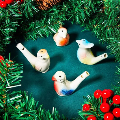 🐦️🎵Ceramic Water Bird Whistles – 6PCS Handmade Colorful Bird Call Toys
