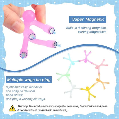 ✨️✨️Magnetic Fidget Toys Bright Solid Colors BPA-Free Sensory Building Fridge Kids Toys