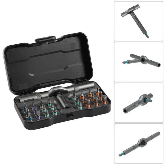 24 in 1 DlY Screwdriver Set,1 Set SwitchableScrewdriver Shape Magnetic Screwdriver Set