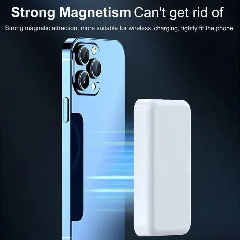 📱🚀5000mAh Magnetic Power Bank for iPhone 12–17 Series, Works Best with MagSafe Case or No Case