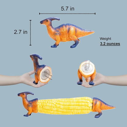 🔥Dinosaur Corn Holders for Corn On The Cob - Funny Corn Cob Holder for Kids and Adults with Stainless Steel Prongs
