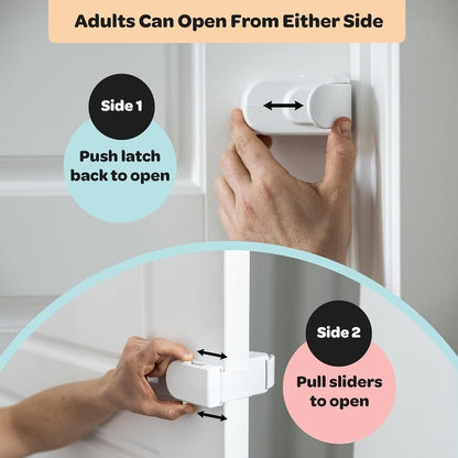 Huglock - The Adjustable Snap-On Door Lock - No Tools or Adhesives Required - Works With Door Knob, Lever or Handle