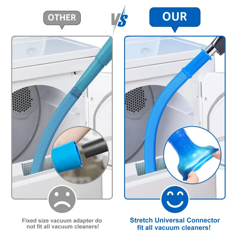 Dryer Vent Cleaner kit Dryer Vacuum Hose Attachment with Stretch Universal Connector