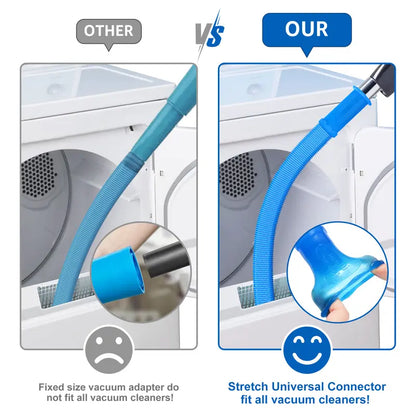 Dryer Vent Cleaner kit Dryer Vacuum Hose Attachment with Stretch Universal Connector