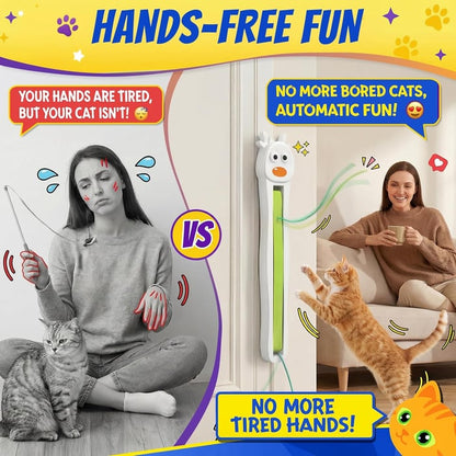 Interactive Cat Toys for Indoor Cats - Automatic Cat Toys with Motorized String Action