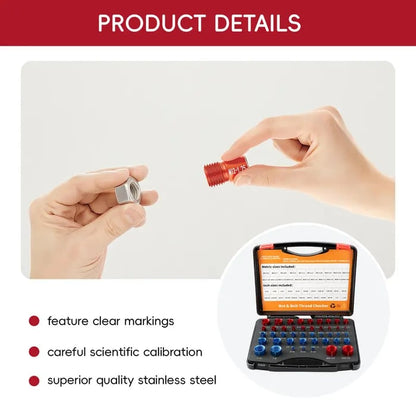 🔩Nut & Bolt Thread Checker Gauge Set | 26PCS / 44PCS Two Options Available