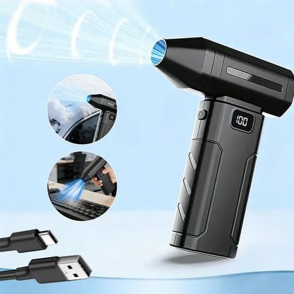 ✨️✨️High-Speed Brushless Air Purifier 100000rpm Turbo Fan🔋, 6000mah LED Light, Long-Lasting, 6 Speed Adjustable, Portable Handheld Blower, USB Rechargeable Fan