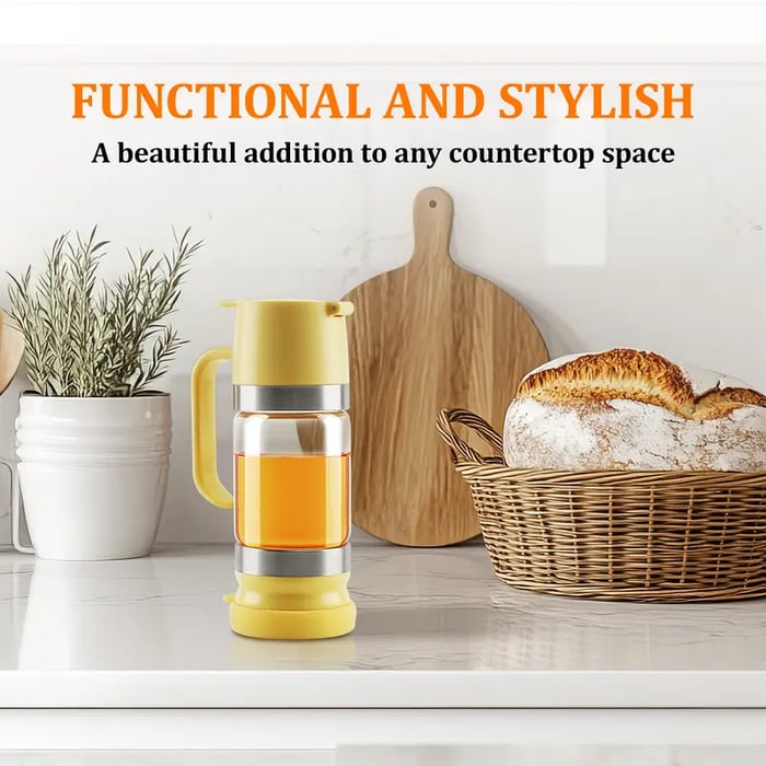 Glass Honey Dispenser kitchen items No Drip No Mess Leak-Free Design with Handle for Maple Syrup Maintains Freshness Easy to Clean Refill Perfect for Everyday Use