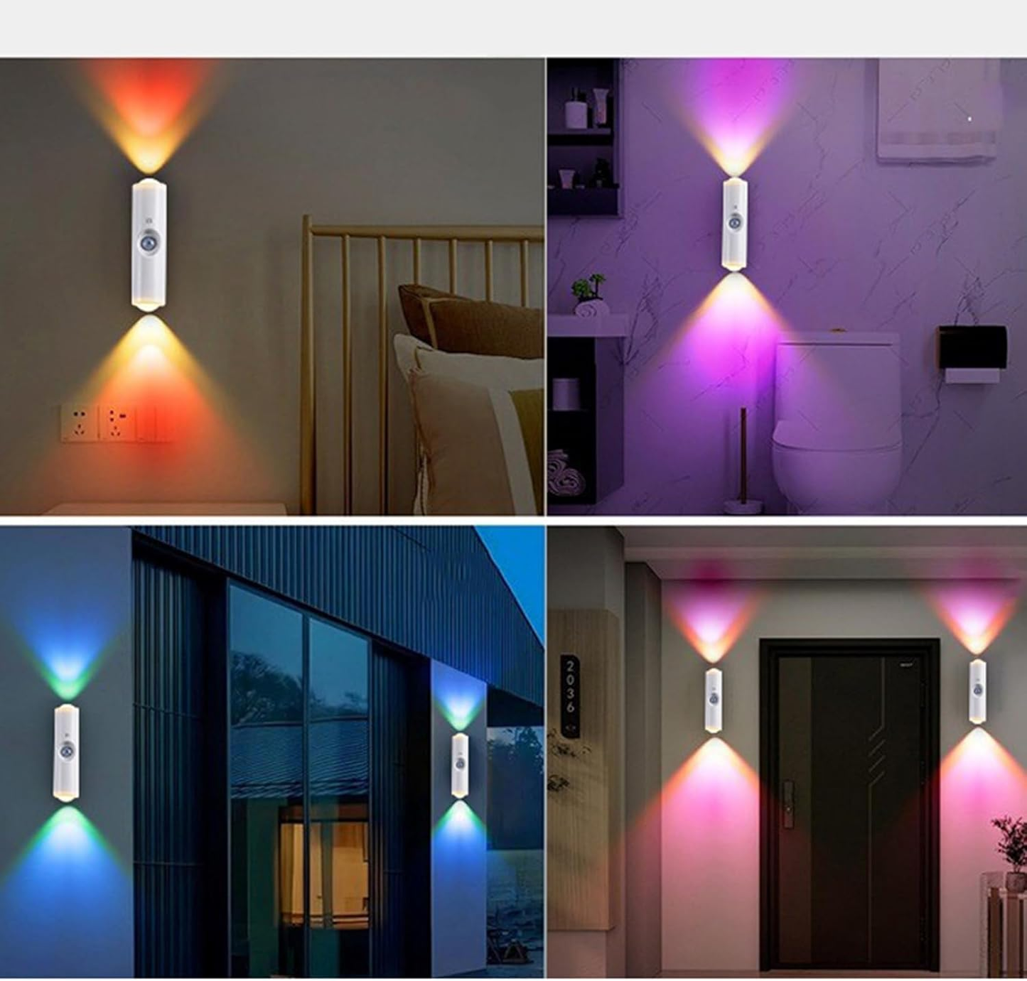 Motion Sensor Wall Lamp Indoor, Rechargeable Sensor Bathroom Light