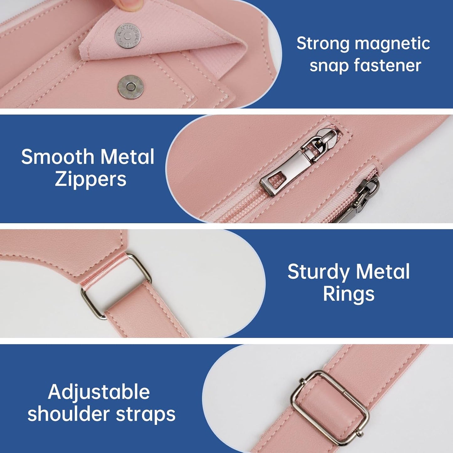 Double Shoulder Armpit Bag, Anti-Theft Underarm Shoulder Holster Bag with Adjustable Strap, Hidden Phone Wallet Pocket