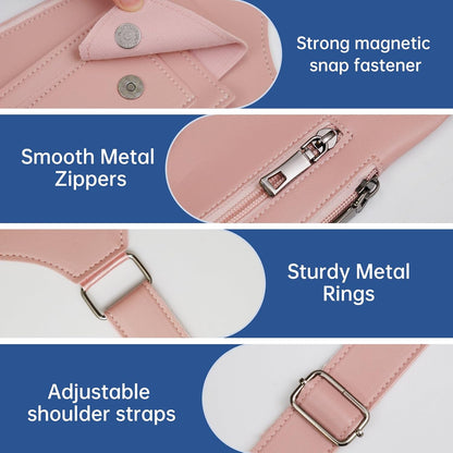 Double Shoulder Armpit Bag, Anti-Theft Underarm Shoulder Holster Bag with Adjustable Strap, Hidden Phone Wallet Pocket