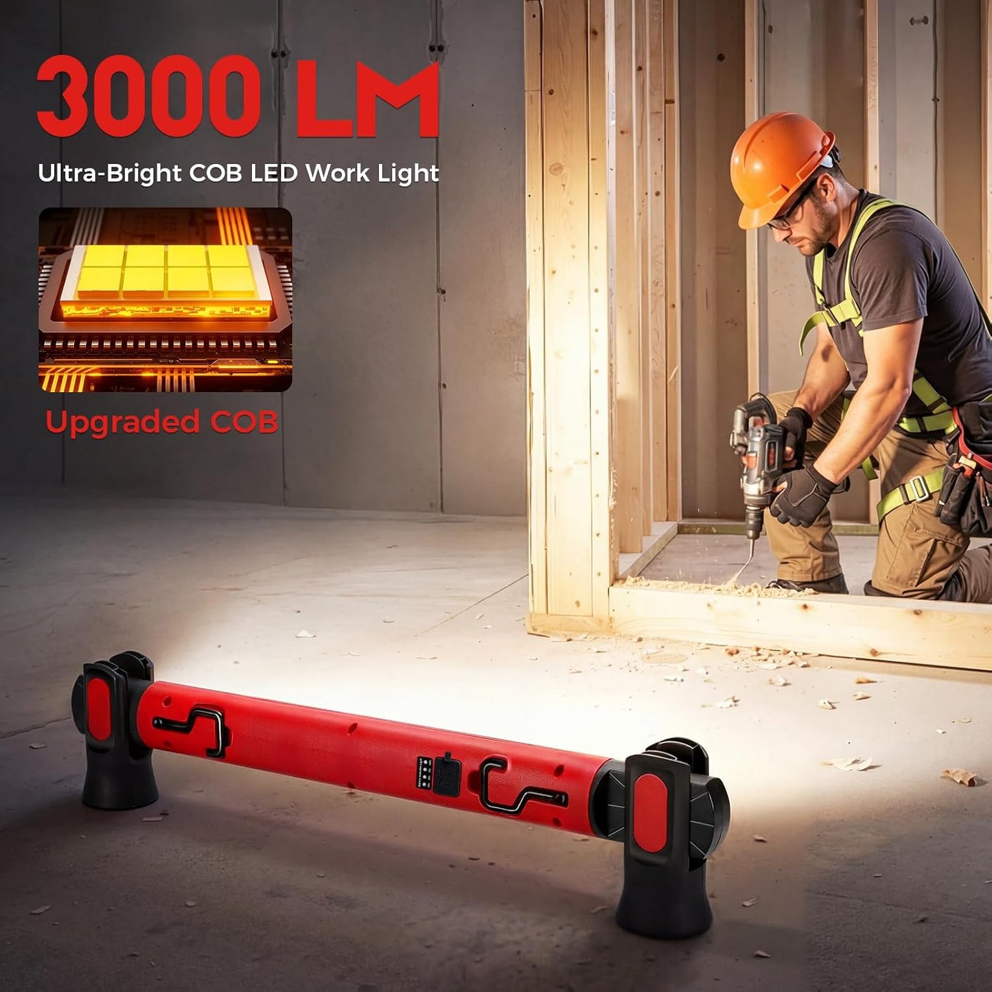 🧲🌟Magnetic Work Light, Portable Under Hood Lights Machanic Tools for Car Repairing, Inspection, Garage, Emergency