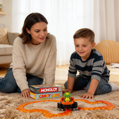 🔥【2026 New】🐉🏎️  Slime Riders Race Track Builder – Motorized Rechargeable Dragon Car with Slime Track Set