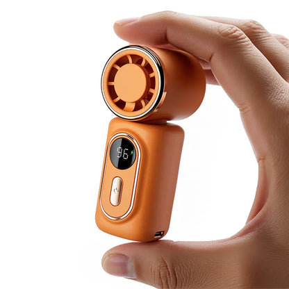 Mini Portable Handheld Clip Fan 3-in-1 Rechargeable 3000mAh Battery, 5 Speeds, 180° Adjustable Airflow, USB Cooling, Perfect for Travel, Office, and Personal Use - Protection