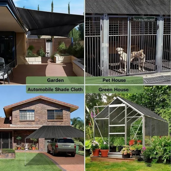 10x13 FT Sunshade Netting with Grommets - 70‑90% Shading PE Mesh Cloth for Garden, Patio, Greenhouse & Outdoor Use