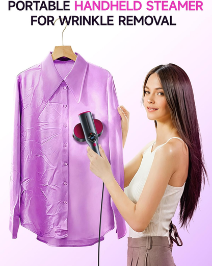 2-in-1 Steamer & Iron for Clothes,15s Fast Heat-up 1200W Portable Handheld Garment Steamer,Travel Size with Large Ceramic Heat Panel,Quick Wrinkle Removal