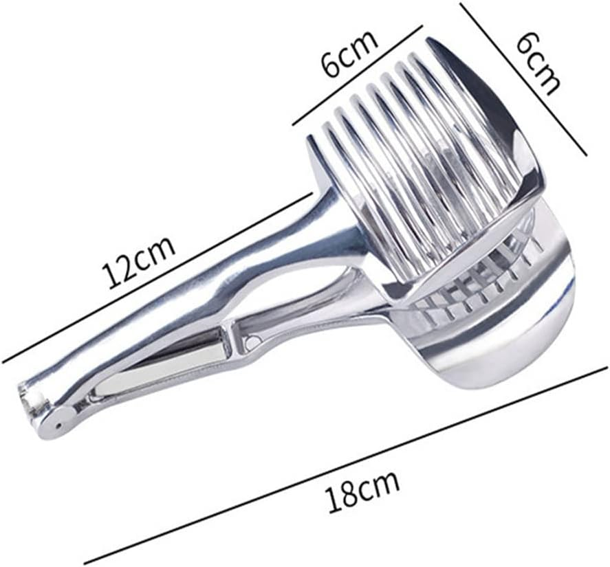 Kitchen Gadgets Handy Stainless Steel Onion Holder Potato Tomato Slicer Vegetable Fruit Cutter Safety Cooking Tools Accessories