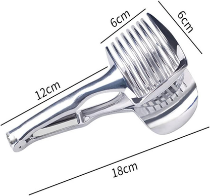 Kitchen Gadgets Handy Stainless Steel Onion Holder Potato Tomato Slicer Vegetable Fruit Cutter Safety Cooking Tools Accessories