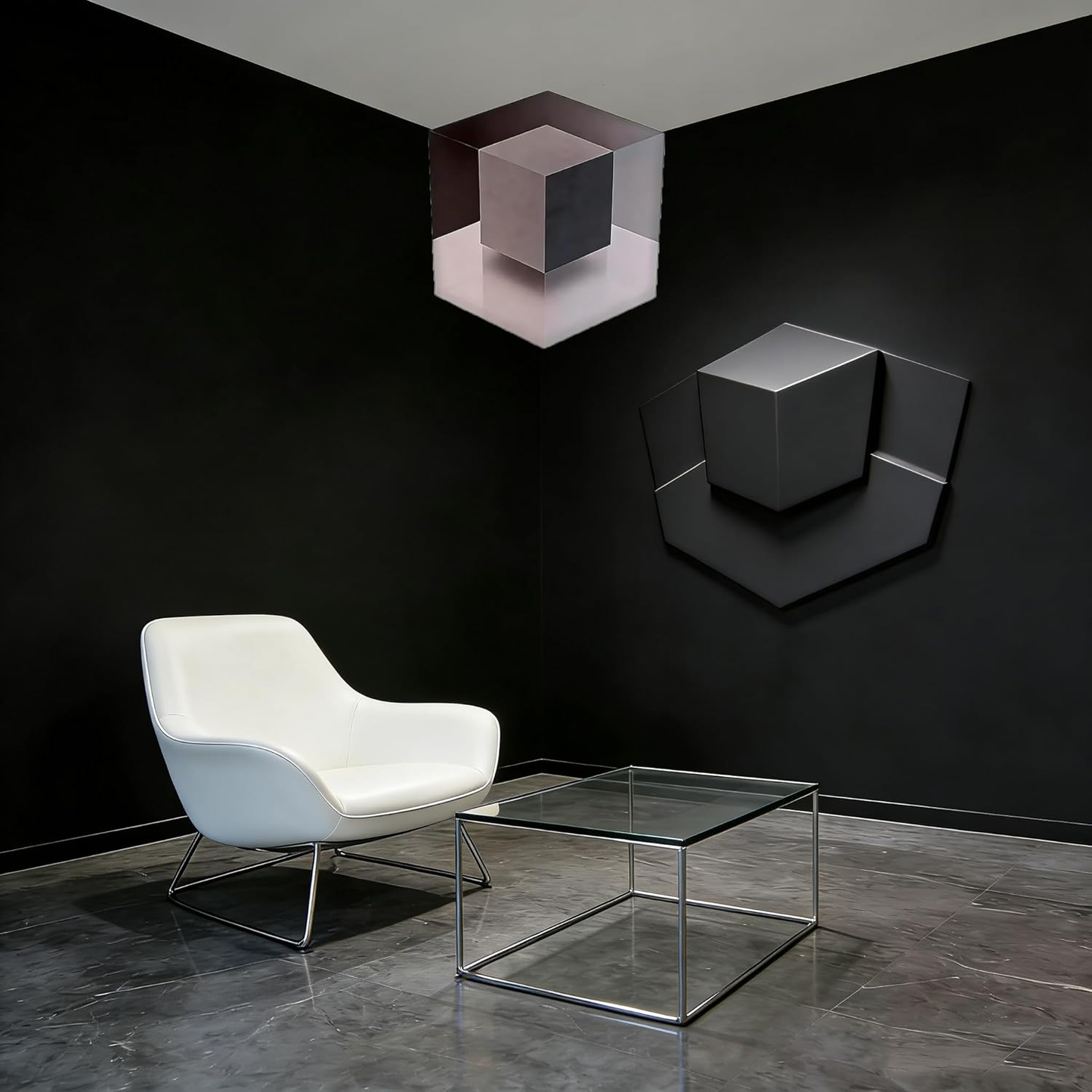 🔥3D Wall Art Optical Illusion Corner Wall Decal, Removable Peel and Stick 3D Wall Art, Modern Whimsical Home Decor for Living Room, Office, Bedroom, Dorm.