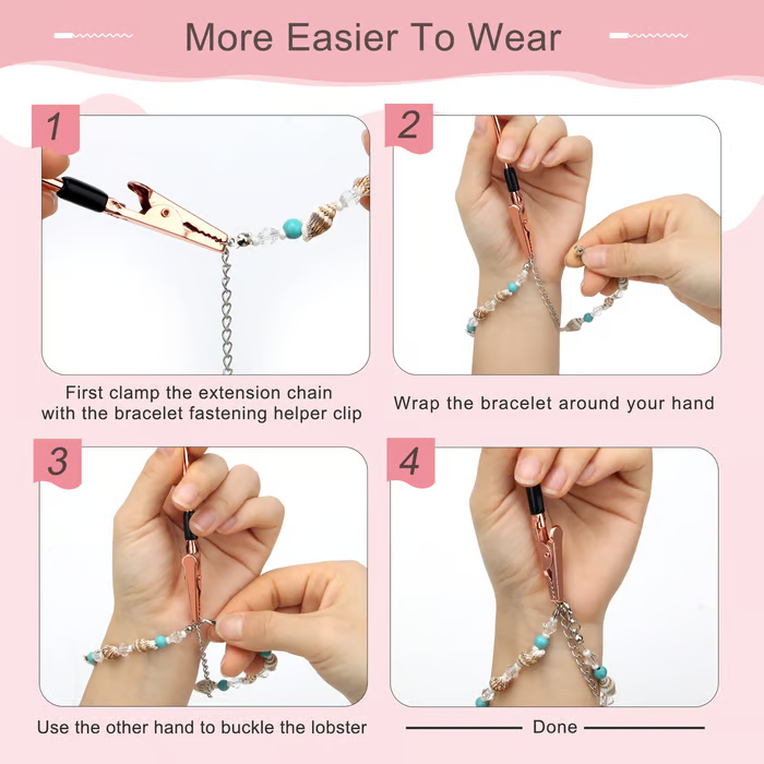 ✨️Bracelet Helper Tool for Self-Wearing Fastening Assistant Easy to Use Versatile for Various Bracelets