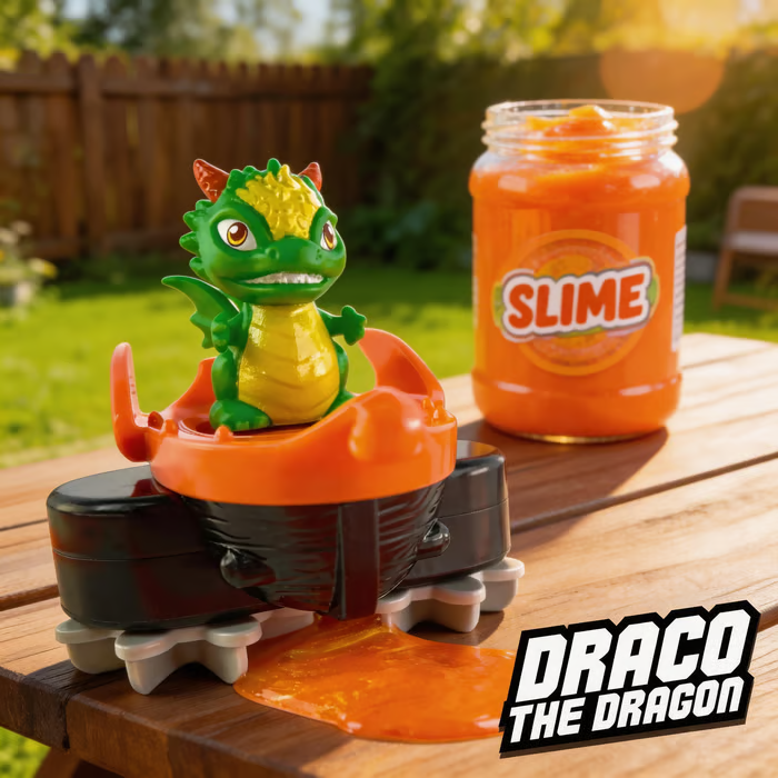 🔥【2026 New】🐉🏎️  Slime Riders Race Track Builder – Motorized Rechargeable Dragon Car with Slime Track Set