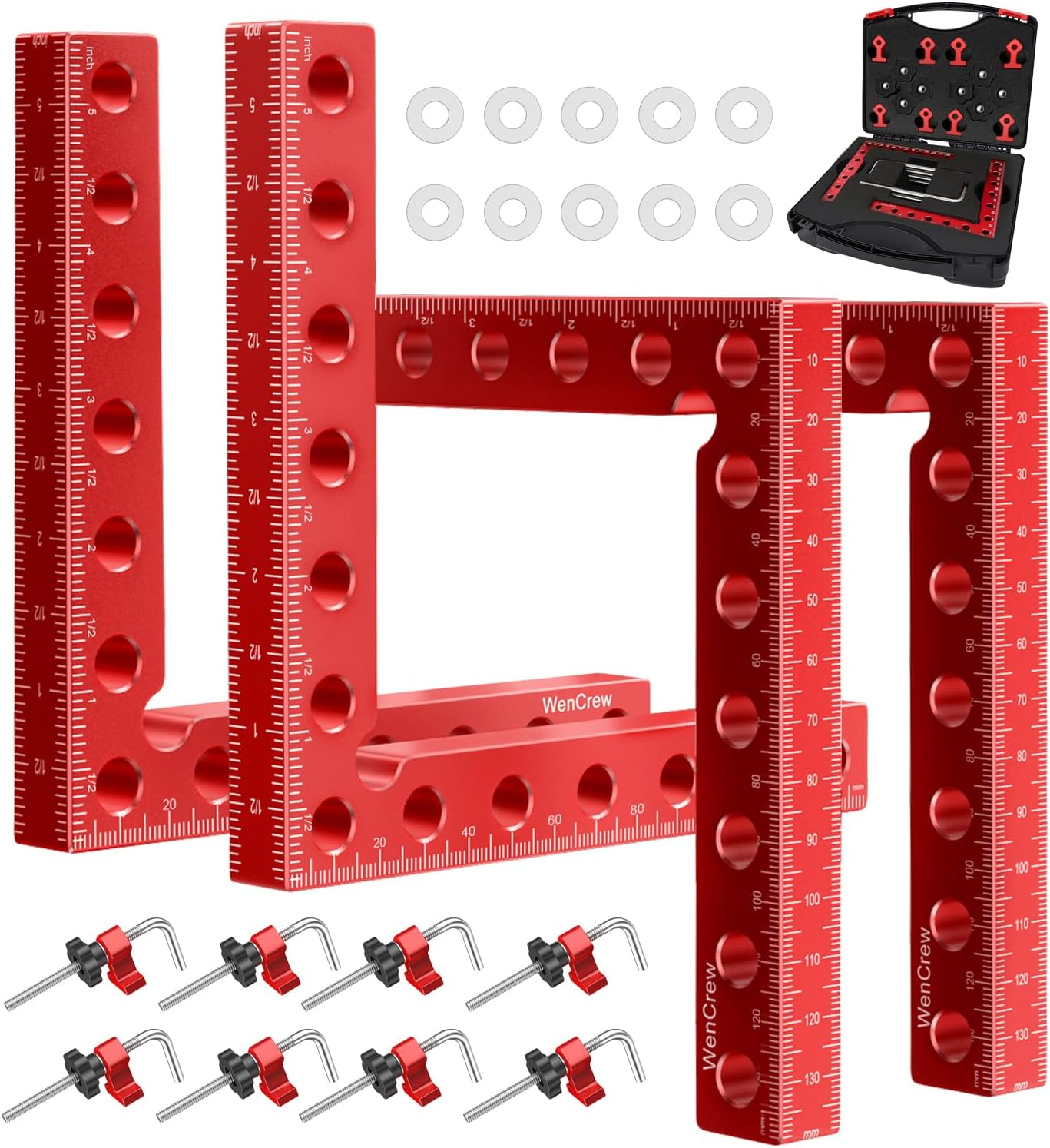 Corner Clamps for Woodworking, 90 Degree Right Angle Clamp 5.5" Aluminum Alloy Clamping Positioning Squares Woodworking Tools