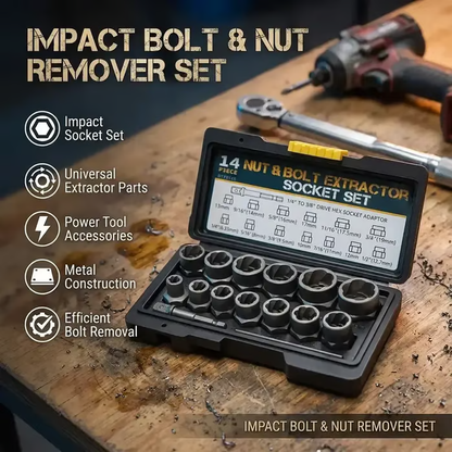 (Free Shipping)14 Counts Bolt Extractor Tool Set