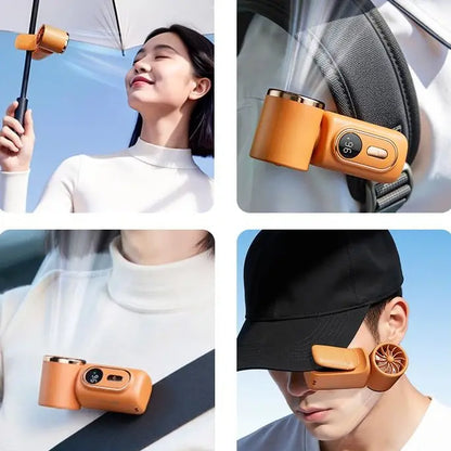 Mini Portable Handheld Clip Fan 3-in-1 Rechargeable 3000mAh Battery, 5 Speeds, 180° Adjustable Airflow, USB Cooling, Perfect for Travel, Office, and Personal Use - Protection