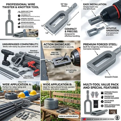 🛠️🛠️Multifunctional Wire Twister / Knotter — Sizes #9 & #11