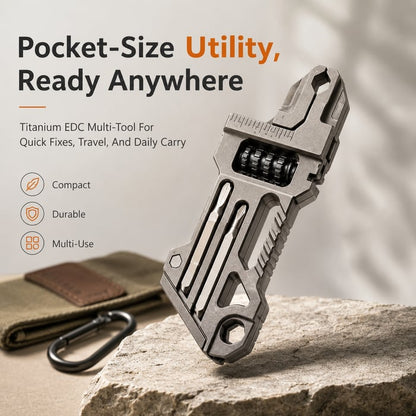 🛠️8-in-1 Titanium EDC Multi-Tool Wrench Keychain – Everyday Carry Companion for Adventure, Repair & Emergency Moments