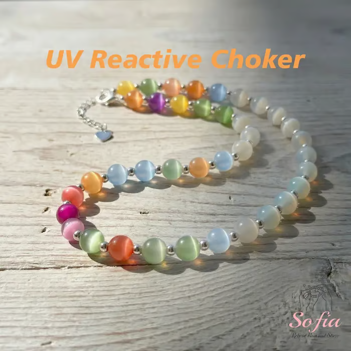 🌈 Sofia Dopamine UV Reactive Beaded Jewelry – Your New Summer Staple
