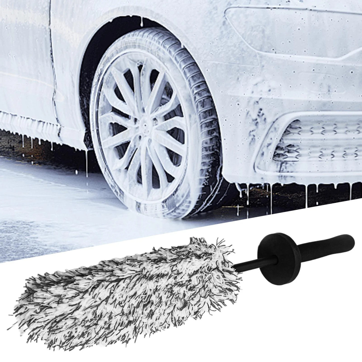 Wheel Barrel Brush, Cleaning Brush for Wheels, 1 Pack