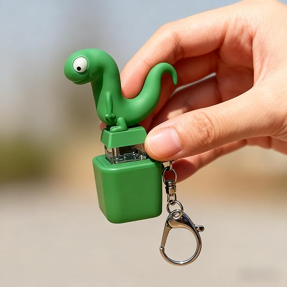Lizard Button Keychain,Rechargeable Animal Keychains with Sound and Colorful Lights,Fidget Toys Adults Anxiety Relief