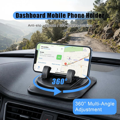 2 PCS Self-Adhesive Car Phone Holder 360 Degree Rotation