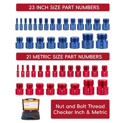 🔩Nut & Bolt Thread Checker Gauge Set | 26PCS / 44PCS Two Options Available