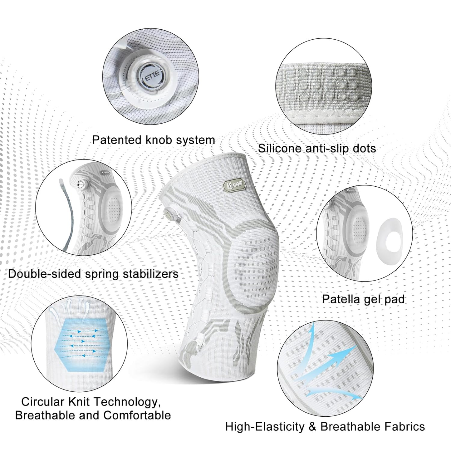 🔥⛹️Knob Knee Brace for Pain Relief, Knee Support with Patella Gel Pad & Side Stabilizers
