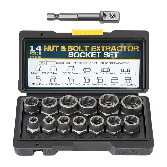 (Free Shipping)14 Counts Bolt Extractor Tool Set