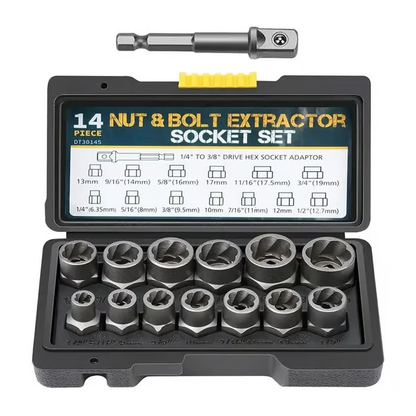 (Free Shipping)14 Counts Bolt Extractor Tool Set