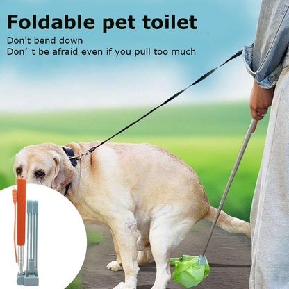 🐕️🔥Dog Pooper Scooper,Long Handle Portable Pet Poop Scooper
