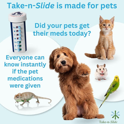 🩺💊 Pill/Medication/Vitamin/Pet Med Tracker & Reminder, Attach to Your Bottle, Organizer-Free, Curved‑Back, White & Blue (2-Pack, 1 Each)