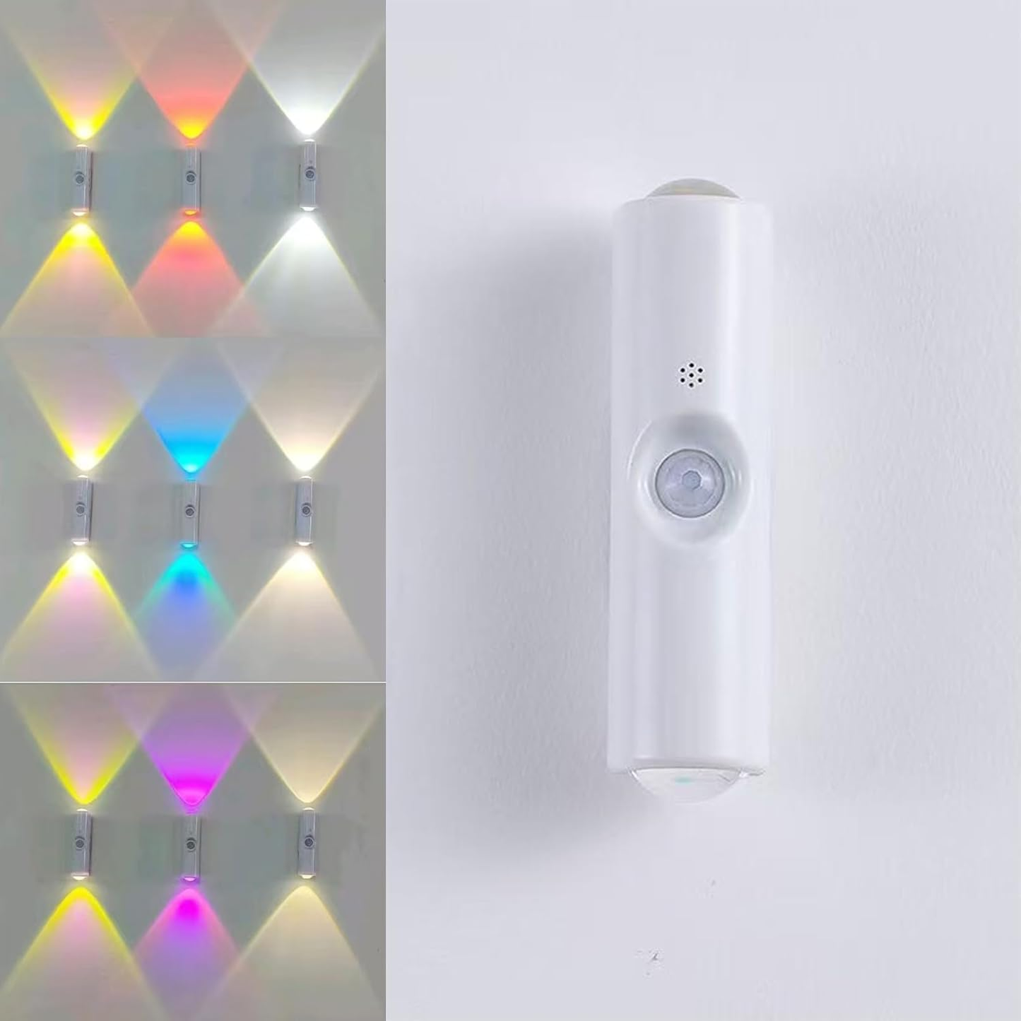 Motion Sensor Wall Lamp Indoor, Rechargeable Sensor Bathroom Light